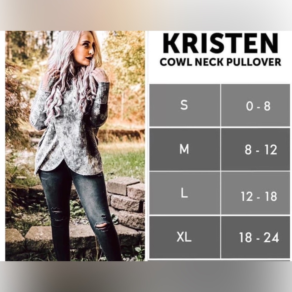 LuLaRoe Kristen Cowl Neck Sweater - Picture 7 of 7